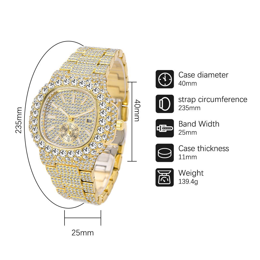 Hip hop marca missfox moda ice - Luxury Watch Iceberg avaliação e preço